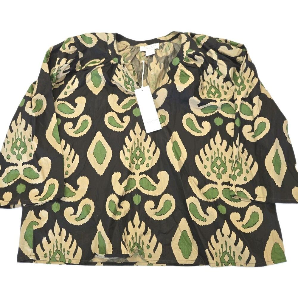 Calypso St. Barth‎ Islegence Blouse NWT size Small Printed Top